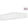 Image de Vidaxl Paniers Ã Gabions ArquÃ©s 15 Pcs 400x50x60/80 Cm Fer GalvanisÃ©