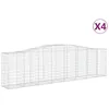 Image de Vidaxl Paniers Ã Gabions ArquÃ©s 4 Pcs 400x50x100/120 Cm Fer GalvanisÃ©