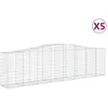 Image de Vidaxl Paniers Ã Gabions ArquÃ©s 5 Pcs 400x50x100/120 Cm Fer GalvanisÃ©