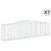 Image de Vidaxl Paniers Ã Gabions ArquÃ©s 7 Pcs 400x50x100/120 Cm Fer GalvanisÃ©