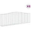Image de Vidaxl Paniers Ã Gabions ArquÃ©s 8 Pcs 400x50x120/140 Cm Fer GalvanisÃ©