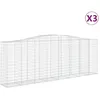 Image de Vidaxl Paniers Ã Gabions ArquÃ©s 3 Pcs 400x50x140/160 Cm Fer GalvanisÃ©