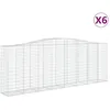 Image de Vidaxl Paniers Ã Gabions ArquÃ©s 6 Pcs 400x50x140/160 Cm Fer GalvanisÃ©