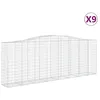 Image de Vidaxl Paniers Ã Gabions ArquÃ©s 9 Pcs 400x50x140/160 Cm Fer GalvanisÃ©