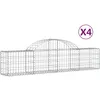 Image de Vidaxl Paniers Ã Gabions ArquÃ©s 4 Pcs 200x30x40/60 Cm Fer GalvanisÃ©