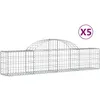 Image de Vidaxl Paniers Ã Gabions ArquÃ©s 5 Pcs 200x30x40/60 Cm Fer GalvanisÃ©