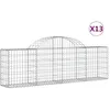 Image de Vidaxl Paniers Ã Gabions ArquÃ©s 13 Pcs 200x30x60/80 Cm Fer GalvanisÃ©