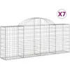 Image de Vidaxl Paniers Ã Gabions ArquÃ©s 7 Pcs 200x30x80/100 Cm Fer GalvanisÃ©