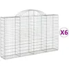 Image de Vidaxl Paniers Ã Gabions ArquÃ©s 6 Pcs 200x30x120/140 Cm Fer GalvanisÃ©