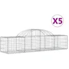 Image de Vidaxl Paniers Ã Gabions ArquÃ©s 5 Pcs 200x50x40/60 Cm Fer GalvanisÃ©