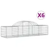Image de Vidaxl Paniers Ã Gabions ArquÃ©s 6 Pcs 200x50x40/60 Cm Fer GalvanisÃ©