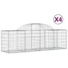 Image de Paniers Ã Gabions ArquÃ©s 4 Pcs 200x50x60/80 Cm Fer GalvanisÃ© Vidaxl Vidaxl