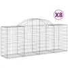 Image de Paniers Ã Gabions ArquÃ©s 8 Pcs 200x50x80/100 Cm Fer GalvanisÃ© Vidaxl Vidaxl