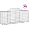 Image de Paniers Ã Gabions ArquÃ©s 9 Pcs 200x50x80/100 Cm Fer GalvanisÃ© Vidaxl Vidaxl
