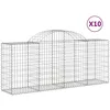Image de Paniers Ã Gabions ArquÃ©s 10 Pcs 200x50x80/100 Cm Fer GalvanisÃ© Vidaxl Vidaxl