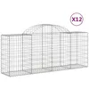 Image de Paniers Ã Gabions ArquÃ©s 12 Pcs 200x50x80/100 Cm Fer GalvanisÃ© Vidaxl Vidaxl