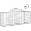 Image de Paniers Ã Gabions ArquÃ©s 13 Pcs 200x50x80/100 Cm Fer GalvanisÃ© Vidaxl Vidaxl
