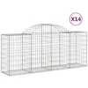 Image de Paniers Ã Gabions ArquÃ©s 14 Pcs 200x50x80/100 Cm Fer GalvanisÃ© Vidaxl Vidaxl