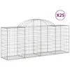 Image de Paniers Ã Gabions ArquÃ©s 25 Pcs 200x50x80/100 Cm Fer GalvanisÃ© Vidaxl Vidaxl