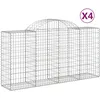 Image de Paniers Ã Gabions ArquÃ©s 4 Pcs 200x50x100/120 Cm Fer GalvanisÃ© Vidaxl Vidaxl