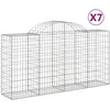 Image de Paniers Ã Gabions ArquÃ©s 7 Pcs 200x50x100/120 Cm Fer GalvanisÃ© Vidaxl Vidaxl