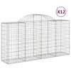 Image de Paniers Ã Gabions ArquÃ©s 12 Pcs 200x50x100/120 Cm Fer GalvanisÃ© Vidaxl Vidaxl