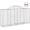 Image de Paniers Ã Gabions ArquÃ©s 15 Pcs 200x50x100/120 Cm Fer GalvanisÃ© Vidaxl Vidaxl