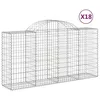 Image de Paniers Ã Gabions ArquÃ©s 18 Pcs 200x50x100/120 Cm Fer GalvanisÃ© Vidaxl Vidaxl