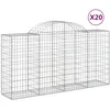 Image de Paniers Ã Gabions ArquÃ©s 20 Pcs 200x50x100/120 Cm Fer GalvanisÃ© Vidaxl Vidaxl