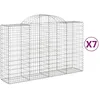 Image de Vidaxl Paniers Ã Gabions ArquÃ©s 7 Pcs 200x50x120/140 Cm Fer GalvanisÃ©