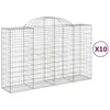 Image de Vidaxl Paniers Ã Gabions ArquÃ©s 10 Pcs 200x50x120/140 Cm Fer GalvanisÃ©