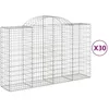 Image de Vidaxl Paniers Ã Gabions ArquÃ©s 30 Pcs 200x50x120/140 Cm Fer GalvanisÃ©