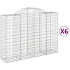 Image de Vidaxl Paniers Ã Gabions ArquÃ©s 6 Pcs 200x50x140/160 Cm Fer GalvanisÃ©