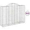 Image de Vidaxl Paniers Ã Gabions ArquÃ©s 13 Pcs 200x50x140/160 Cm Fer GalvanisÃ©