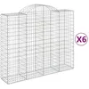 Image de Vidaxl Paniers Ã Gabions ArquÃ©s 6 Pcs 200x50x160/180 Cm Fer GalvanisÃ©