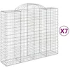 Image de Vidaxl Paniers Ã Gabions ArquÃ©s 7 Pcs 200x50x160/180 Cm Fer GalvanisÃ©
