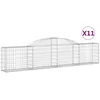 Image de Vidaxl Paniers Ã Gabions ArquÃ©s 11 Pcs 300x30x60/80 Cm Fer GalvanisÃ©