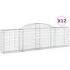 Image de Paniers Ã Gabions ArquÃ©s 12 Pcs 300x30x80/100 Cm Fer GalvanisÃ© Vidaxl Vidaxl