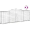 Image de Paniers Ã Gabions ArquÃ©s 5 Pcs 300x30x100/120 Cm Fer GalvanisÃ© Vidaxl Vidaxl