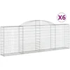 Image de Paniers Ã Gabions ArquÃ©s 6 Pcs 300x30x100/120 Cm Fer GalvanisÃ© Vidaxl Vidaxl