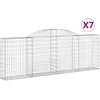 Image de Paniers Ã Gabions ArquÃ©s 7 Pcs 300x30x100/120 Cm Fer GalvanisÃ© Vidaxl Vidaxl