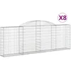 Image de Paniers Ã Gabions ArquÃ©s 8 Pcs 300x30x100/120 Cm Fer GalvanisÃ© Vidaxl Vidaxl