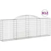 Image de Paniers Ã Gabions ArquÃ©s 12 Pcs 300x30x100/120 Cm Fer GalvanisÃ© Vidaxl Vidaxl