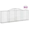 Image de Paniers Ã Gabions ArquÃ©s 13 Pcs 300x30x100/120 Cm Fer GalvanisÃ© Vidaxl Vidaxl