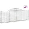 Image de Paniers Ã Gabions ArquÃ©s 25 Pcs 300x30x100/120 Cm Fer GalvanisÃ© Vidaxl Vidaxl