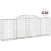 Image de Paniers Ã Gabions ArquÃ©s 30 Pcs 300x30x100/120 Cm Fer GalvanisÃ© Vidaxl Vidaxl