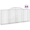 Image de Paniers Ã Gabions ArquÃ©s 4 Pcs 300x30x120/140 Cm Fer GalvanisÃ© Vidaxl Vidaxl