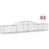 Image de Vidaxl Paniers Ã Gabions ArquÃ©s 3 Pcs 300x50x40/60 Cm Fer GalvanisÃ©