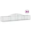 Image de Vidaxl Paniers Ã Gabions ArquÃ©s 4 Pcs 300x50x40/60 Cm Fer GalvanisÃ©