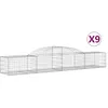 Image de Vidaxl Paniers Ã Gabions ArquÃ©s 9 Pcs 300x50x40/60 Cm Fer GalvanisÃ©